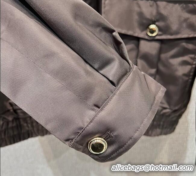 Best Price Miu Miu Jacket with Wool Neck Vintage MM122528 Brown 2025