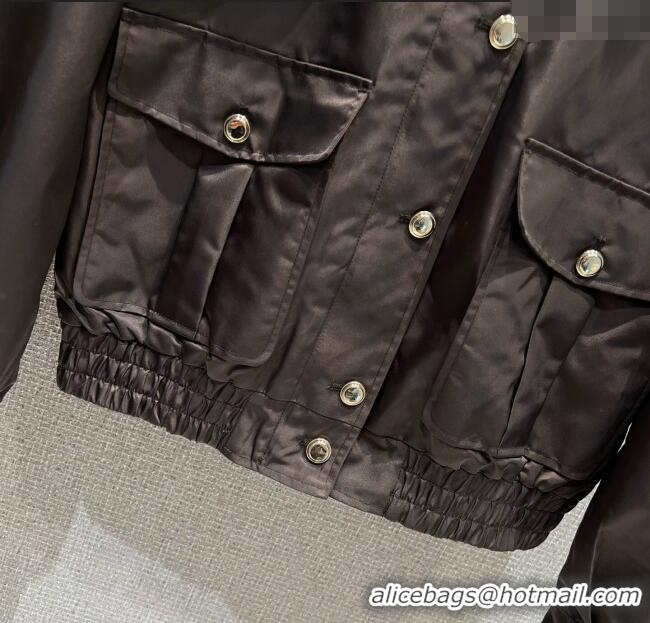 Best Price Miu Miu Jacket with Wool Neck Vintage MM122528 Brown 2025