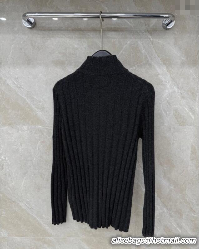 Good Quality Miu Miu Knit Cardigan MM122529 Dark Grey 2025