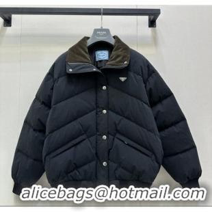 Super Quality Prada Down Jacket PR122603 Black 2025