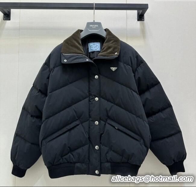 Super Quality Prada Down Jacket PR122603 Black 2025