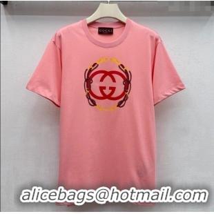 Popular Style Gucci Cotton T-Shirt GG122601 Pink 2025