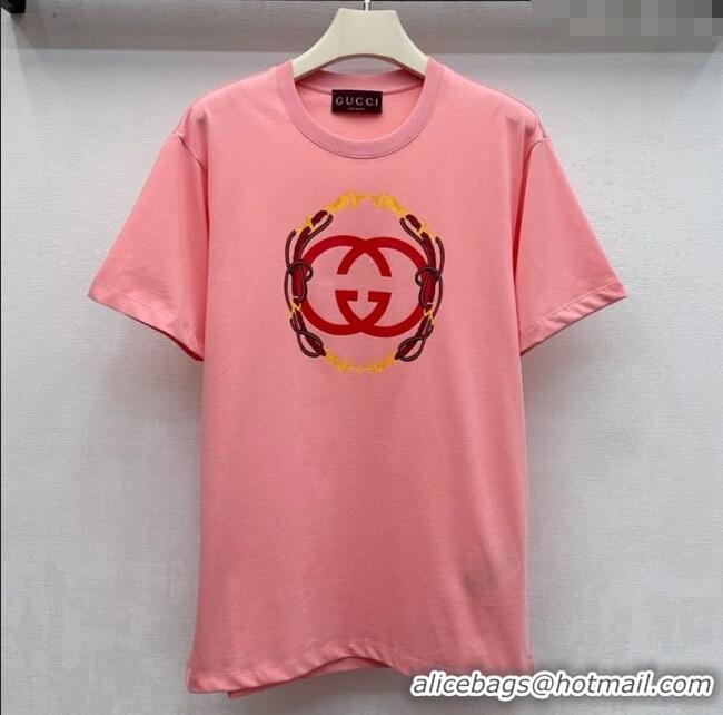 Popular Style Gucci Cotton T-Shirt GG122601 Pink 2025
