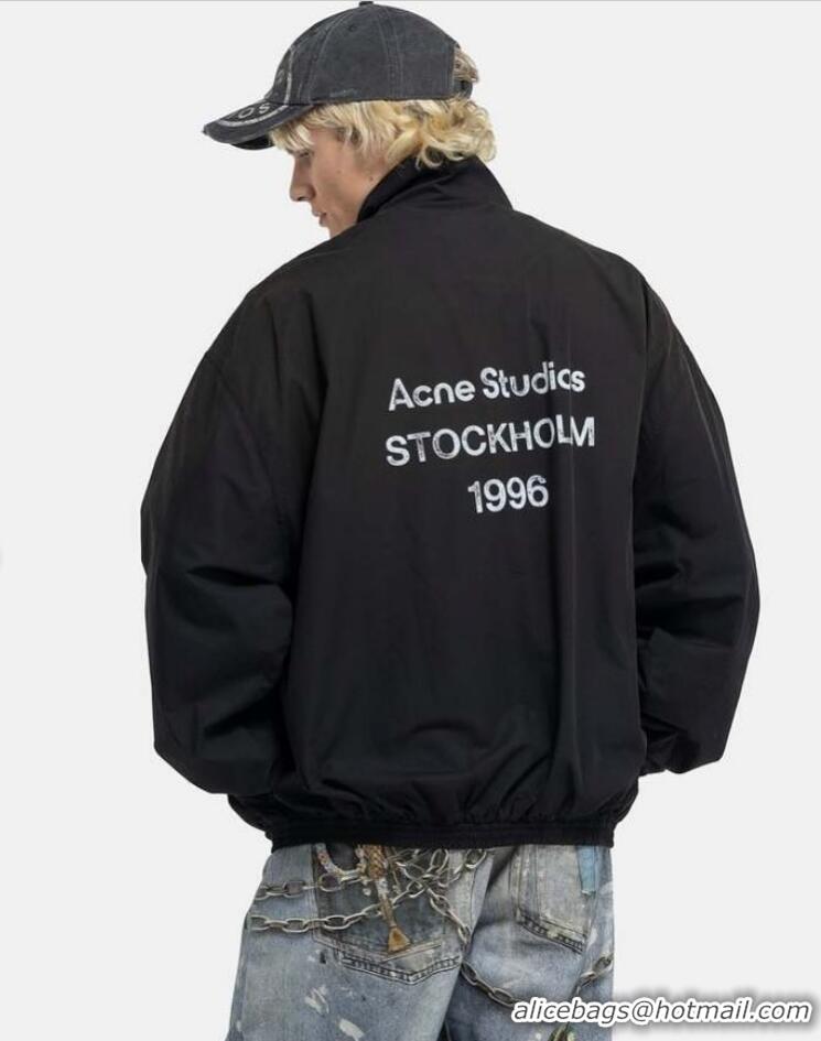Reasonable Price Acne Studios Logo Zipper Men Jacket AS1188 Black