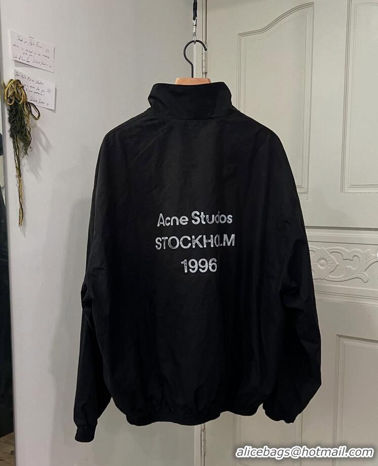 Reasonable Price Acne Studios Logo Zipper Men Jacket AS1188 Black