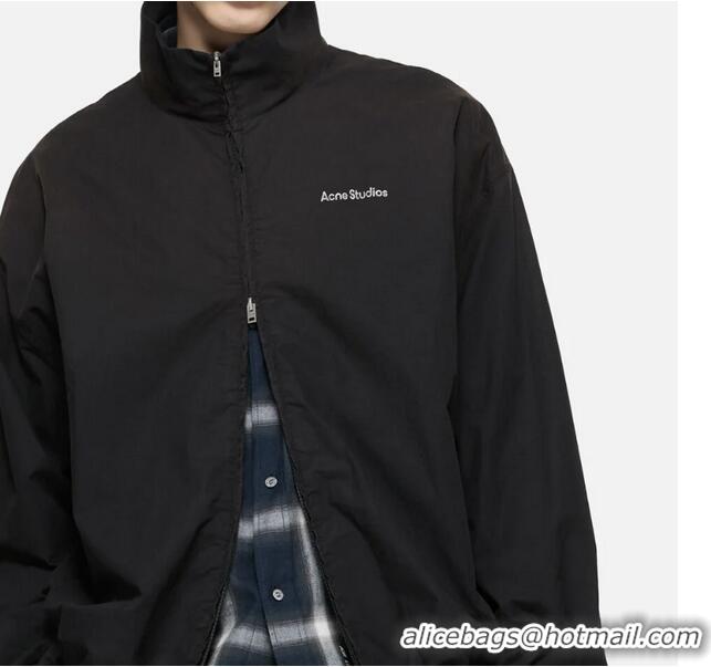 Reasonable Price Acne Studios Logo Zipper Men Jacket AS1188 Black