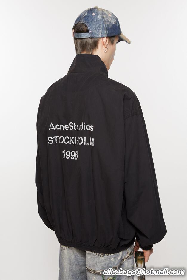 Reasonable Price Acne Studios Logo Zipper Men Jacket AS1188 Black