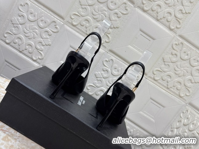 Good Product Saint Laurent Vendome Slingback Pumps 10.5cm in Calf Leather Black 1028097