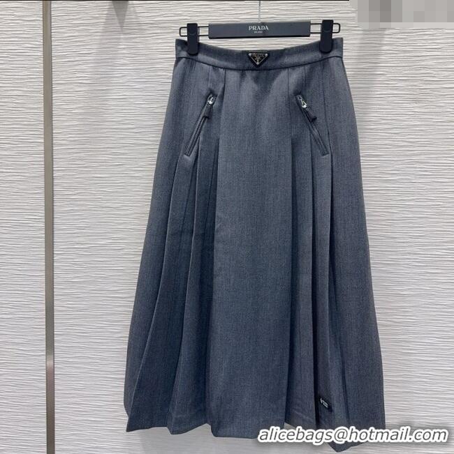 Big Discount Prada Skirt PR122604 Grey 2025