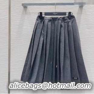 Promotional Prada Mini Skirt PR122605 Grey 2025