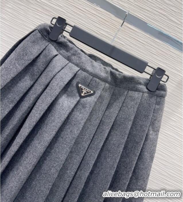 Promotional Prada Mini Skirt PR122605 Grey 2025
