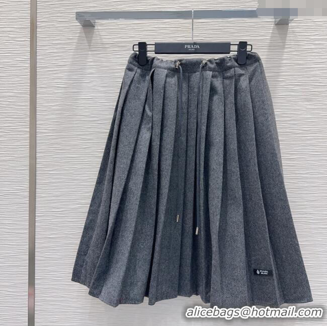 Promotional Prada Mini Skirt PR122605 Grey 2025