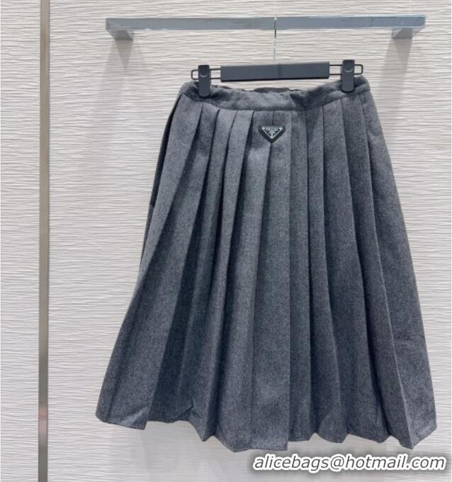 Promotional Prada Mini Skirt PR122605 Grey 2025
