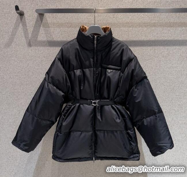 Top Grade Prada Down Jacket PR122607 Black 2025