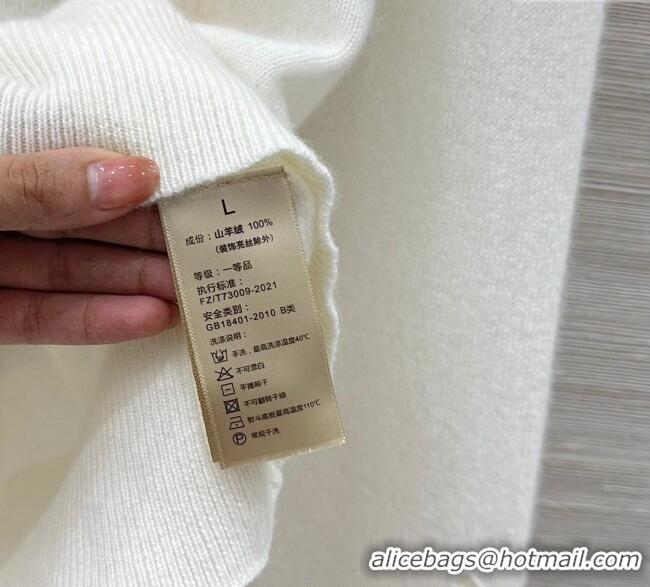 Top Quality Ermanno Scervino Cashmere Cardigan with Lace Embroidery ES122601 White 2025