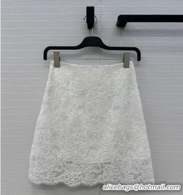 Fashion Discount Ermanno Scervino Lace Mini Skirt ES122602 White 2025