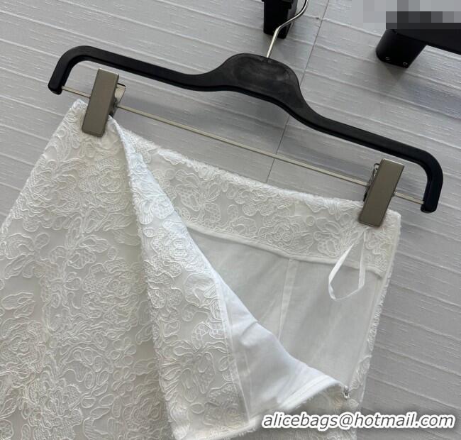 Fashion Discount Ermanno Scervino Lace Mini Skirt ES122602 White 2025