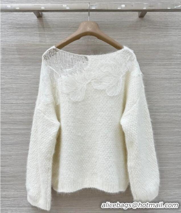 Top Quality Ermanno Scervino Lace Charm Sweater ES122604 White 2025