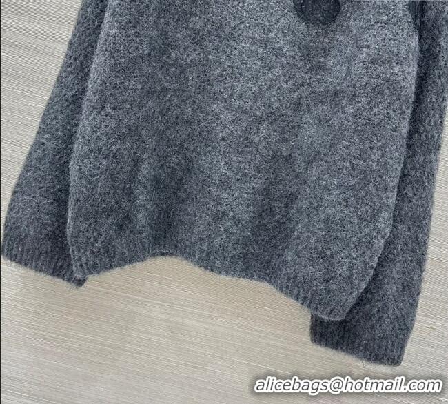 Discount Ermanno Scervino Lace Charm Sweater ES122604 Grey 2025