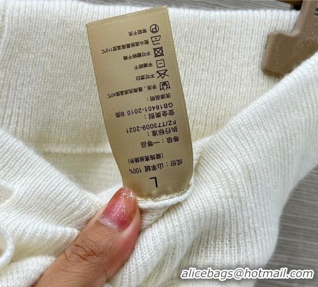 Grade Design Ermanno Scervino Cashmere Lace Knit Pants ES122605 White 2025