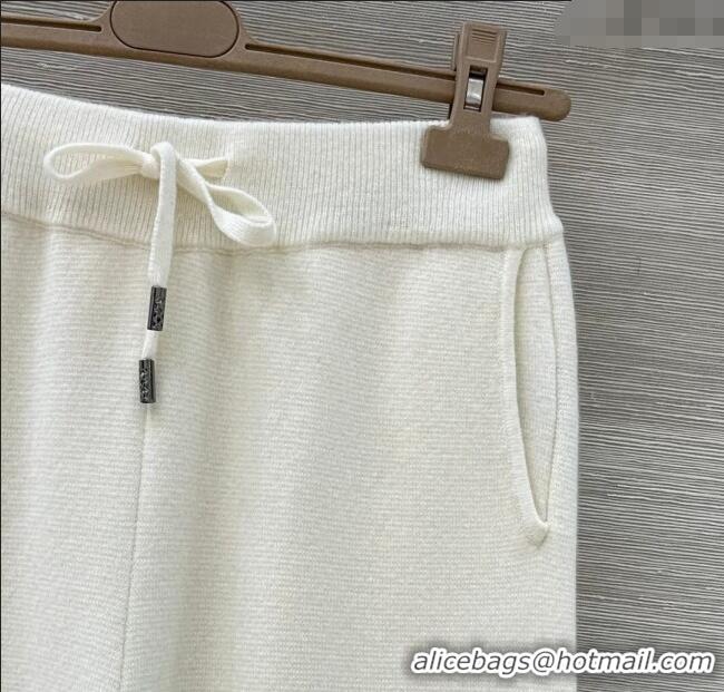 Grade Design Ermanno Scervino Cashmere Lace Knit Pants ES122605 White 2025