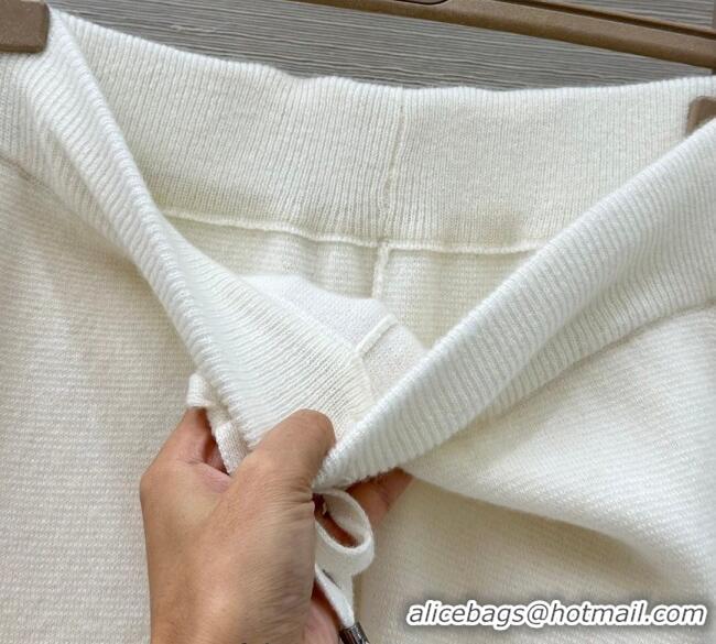 Grade Design Ermanno Scervino Cashmere Lace Knit Pants ES122605 White 2025