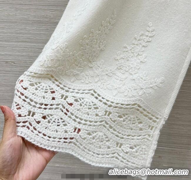 Grade Design Ermanno Scervino Cashmere Lace Knit Pants ES122605 White 2025