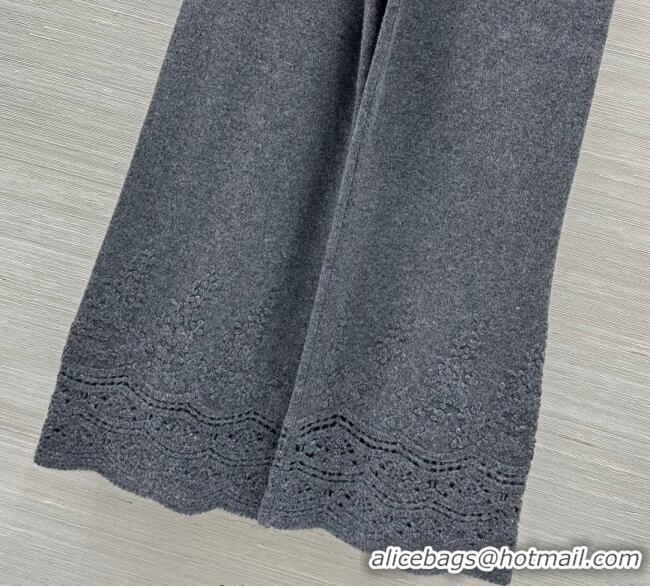 Traditional Specials Ermanno Scervino Cashmere Lace Knit Pants ES122605 Grey 2025