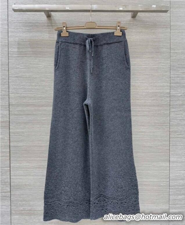 Traditional Specials Ermanno Scervino Cashmere Lace Knit Pants ES122605 Grey 2025