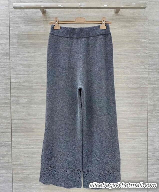 Traditional Specials Ermanno Scervino Cashmere Lace Knit Pants ES122605 Grey 2025