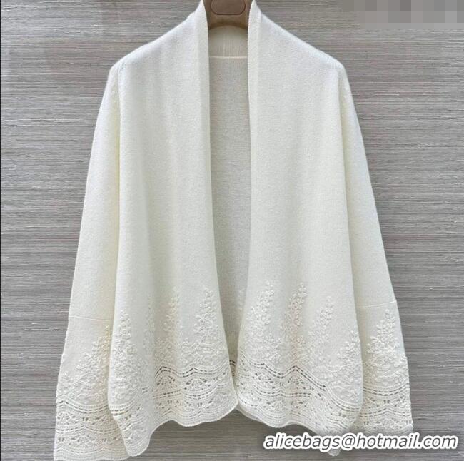 Modern Discount Ermanno Scervino Cashmere Lace Cardigan ES122605 White 2025