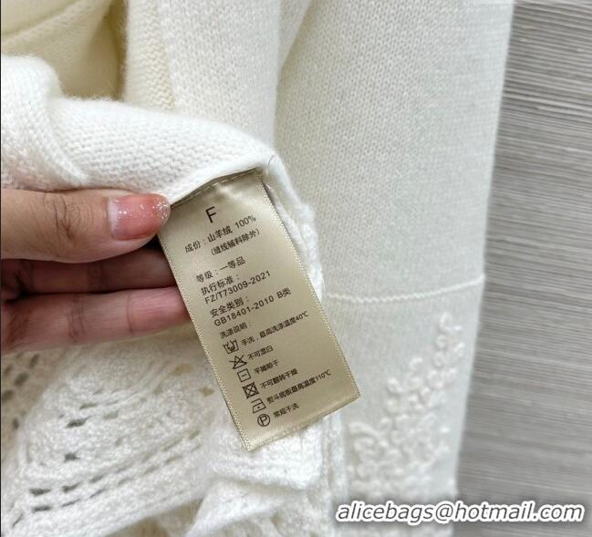 Modern Discount Ermanno Scervino Cashmere Lace Cardigan ES122605 White 2025