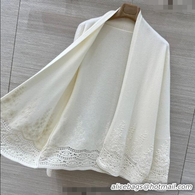 Modern Discount Ermanno Scervino Cashmere Lace Cardigan ES122605 White 2025