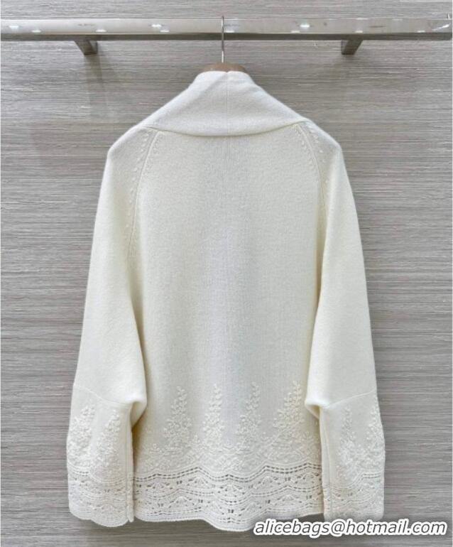 Modern Discount Ermanno Scervino Cashmere Lace Cardigan ES122605 White 2025