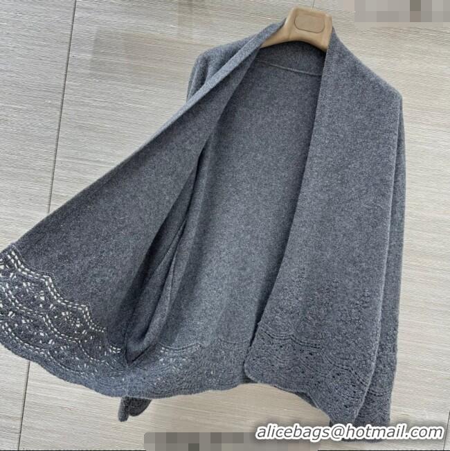 Top Grade Ermanno Scervino Cashmere Lace Cardigan ES122605 Grey 2025