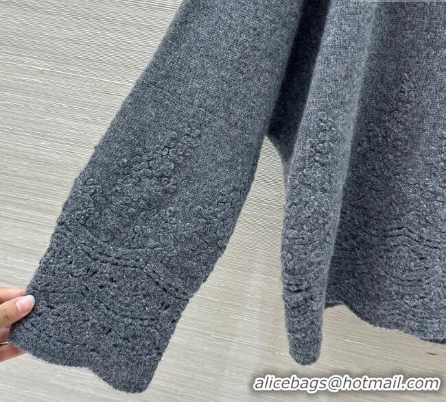 Top Grade Ermanno Scervino Cashmere Lace Cardigan ES122605 Grey 2025