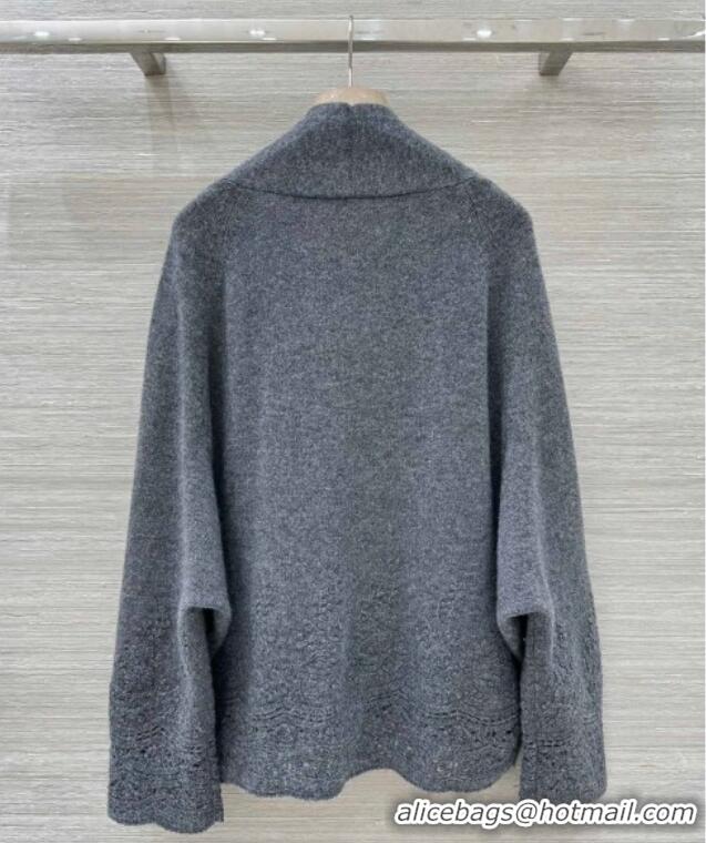 Top Grade Ermanno Scervino Cashmere Lace Cardigan ES122605 Grey 2025
