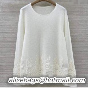 Buy Cheap Ermanno Scervino Cashmere Lace Sweater ES122605 White 2025