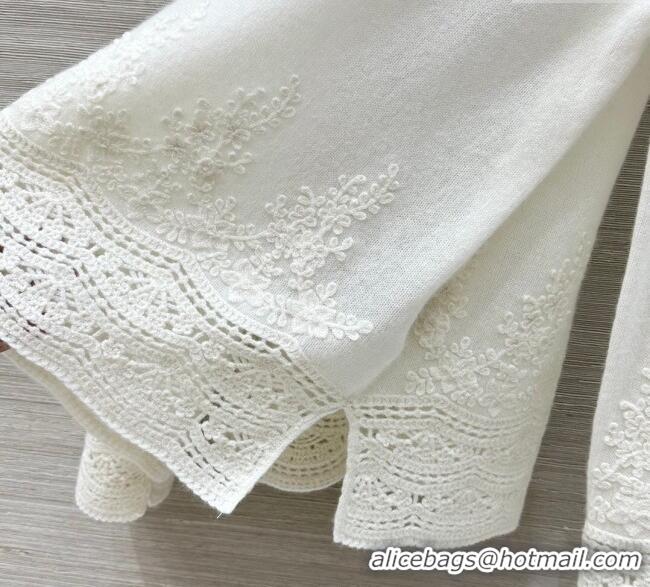 Buy Cheap Ermanno Scervino Cashmere Lace Sweater ES122605 White 2025