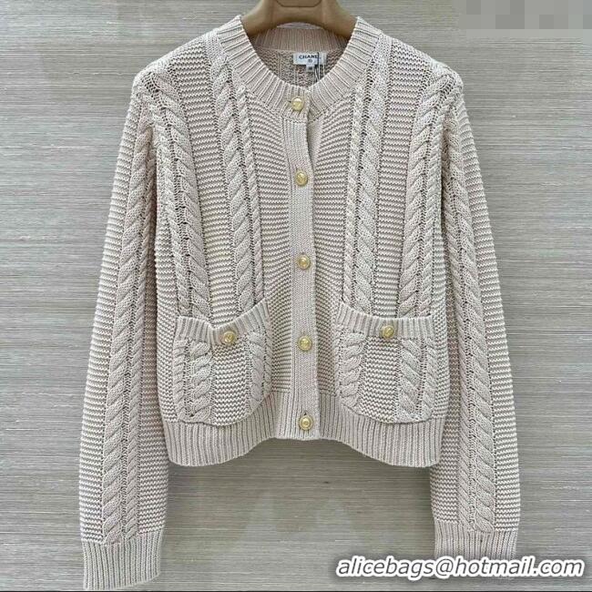 Luxury Discount Chanel Knit Cardigan CH122605 Grey 2025