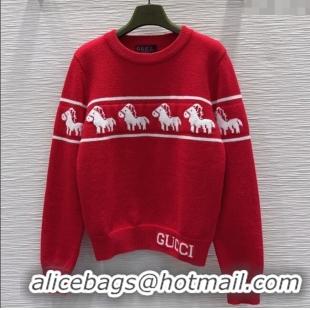 Good Product Gucci Wool Sweater GG122605 Red 2025