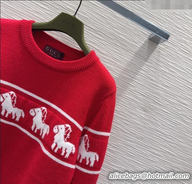 Good Product Gucci Wool Sweater GG122605 Red 2025