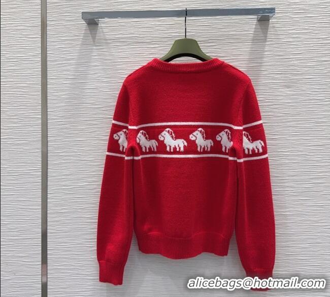 Good Product Gucci Wool Sweater GG122605 Red 2025