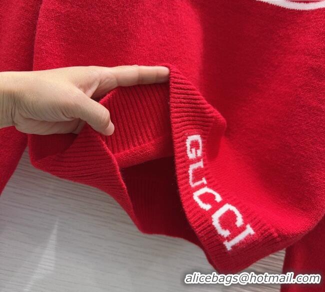 Good Product Gucci Wool Sweater GG122605 Red 2025