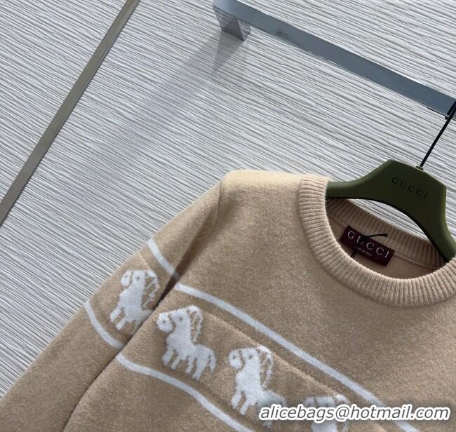 Top Grade Gucci Wool Sweater GG122605 Beige 2025