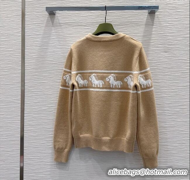 Top Grade Gucci Wool Sweater GG122605 Beige 2025