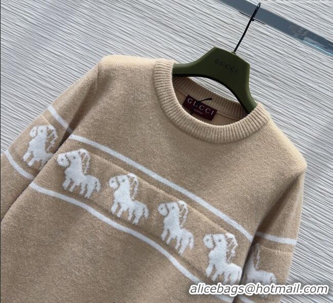 Top Grade Gucci Wool Sweater GG122605 Beige 2025