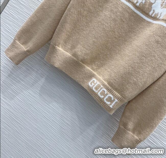Top Grade Gucci Wool Sweater GG122605 Beige 2025