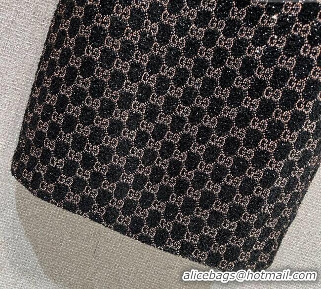 Buy Fashionable Gucci GG Strass Dress GG122605 Black/Gold 2025