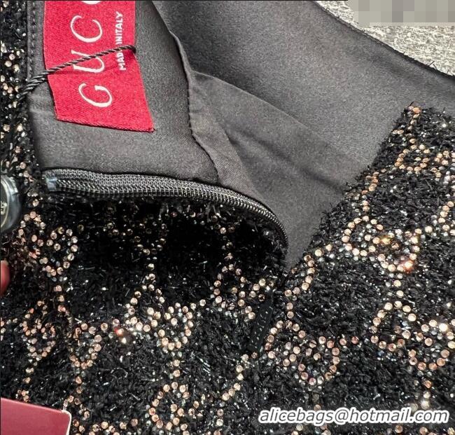 Buy Fashionable Gucci GG Strass Dress GG122605 Black/Gold 2025